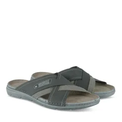 Mules NOIR Homme Motif Uni A Enfiler