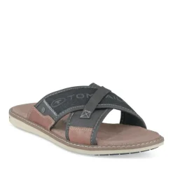 Mules NOIR Homme Motif Uni A Enfiler