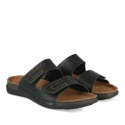 Mules NOIR Homme Motif Uni A Enfiler
