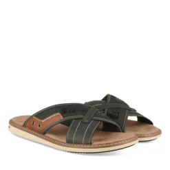 Mules NOIR Homme Motif Uni A Enfiler