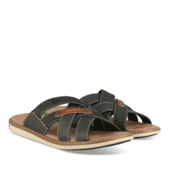 Mules NOIR Homme Motif Uni A Enfiler
