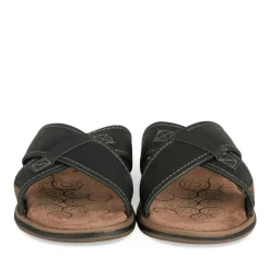 Mules NOIR Homme Motif Uni A Enfiler
