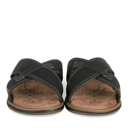 Mules NOIR Homme Motif Uni A Enfiler
