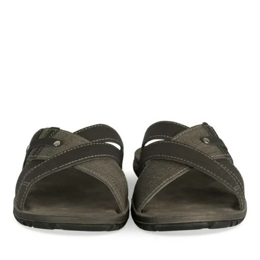 Mules NOIR Homme Motif Uni A Enfiler