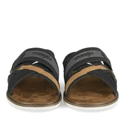 Mules NOIR Homme Motif Uni A Enfiler