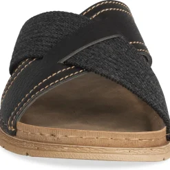 Mules NOIR Homme Motif Uni A Enfiler