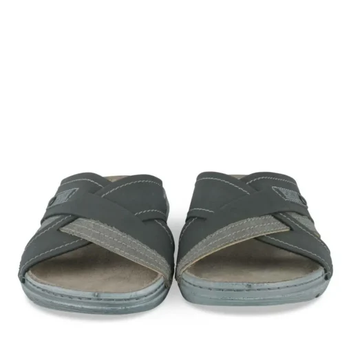 Mules NOIR Homme Motif Uni A Enfiler