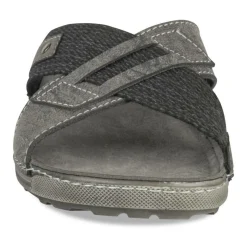 Mules NOIR Homme Motif Uni A Enfiler