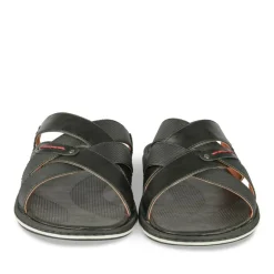Mules NOIR Homme Motif Uni A Enfiler