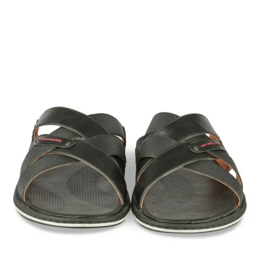 Mules NOIR Homme Motif Uni A Enfiler