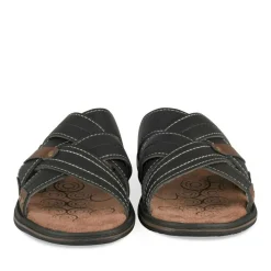 Mules NOIR Homme Motif Uni A Enfiler