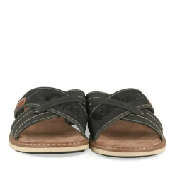 Mules NOIR Homme Motif Uni A Enfiler