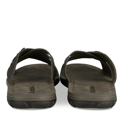 Mules NOIR Homme Motif Uni A Enfiler