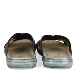 Mules NOIR Homme Motif Uni A Enfiler