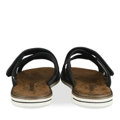 Mules NOIR Homme Motif Uni A Enfiler