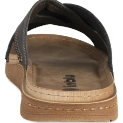 Mules NOIR Homme Motif Uni A Enfiler