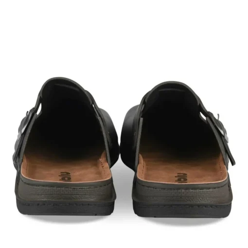 Mules NOIR Homme Motif Uni A Enfiler
