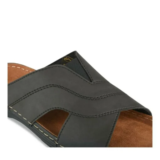 Mules NOIR Homme Motif Uni A Enfiler