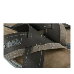 Mules NOIR Homme Motif Uni A Enfiler