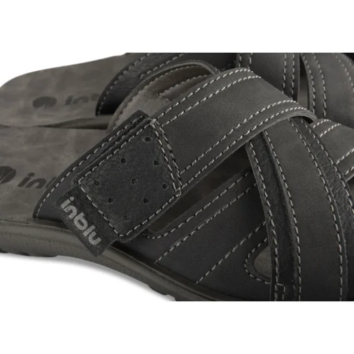Mules NOIR Homme Motif Uni A Enfiler