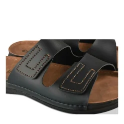 Mules NOIR Homme Motif Uni A Enfiler