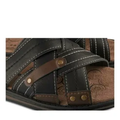 Mules NOIR Homme Motif Uni A Enfiler