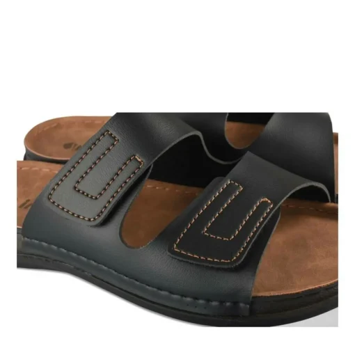 Mules NOIR Homme Motif Uni A Enfiler