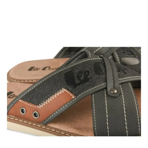 Mules NOIR Homme Motif Uni A Enfiler