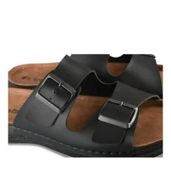 Mules NOIR Homme Motif Uni A Enfiler