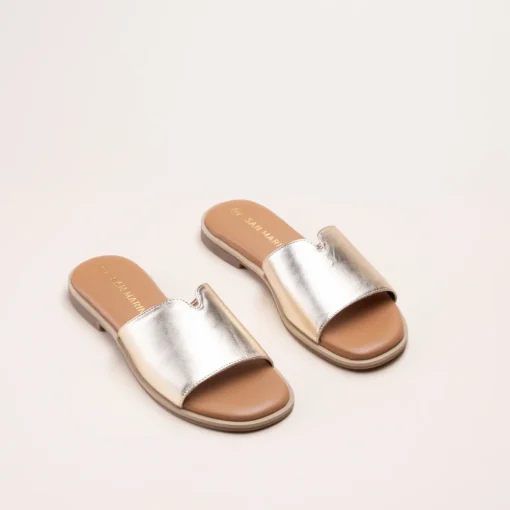 Mules OR Femme CUIR Motif Uni A Enfiler