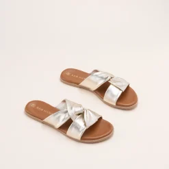 Mules OR Femme CUIR Motif Uni A Enfiler