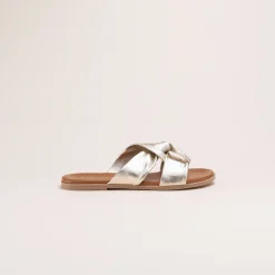 Mules OR Femme CUIR Motif Uni A Enfiler