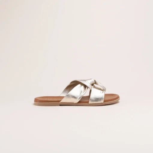 Mules OR Femme CUIR Motif Uni A Enfiler