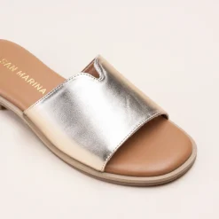 Mules OR Femme CUIR Motif Uni A Enfiler