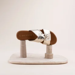 Mules OR Femme CUIR Motif Uni A Enfiler