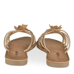 Mules OR Femme Motif Fleuri A Enfiler