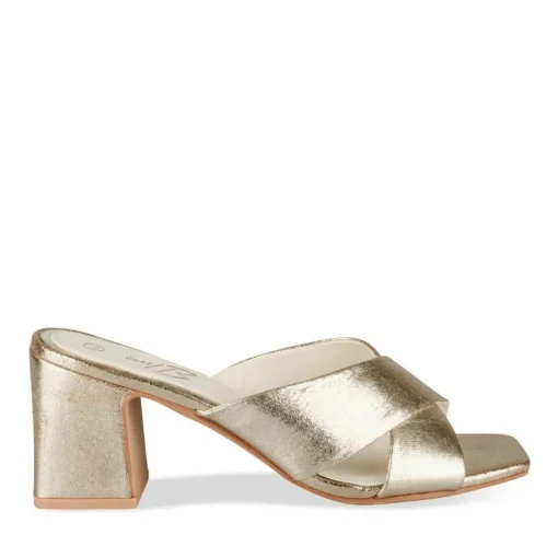 Mules OR Femme Motif Paillettes A Enfiler