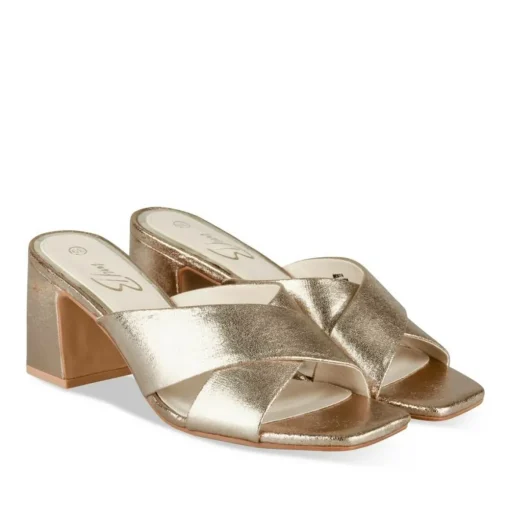 Mules OR Femme Motif Paillettes A Enfiler