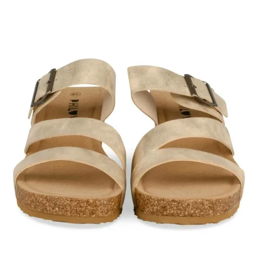 Mules OR Femme Motif Uni A Enfiler