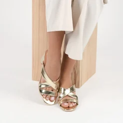Mules OR Femme Motif Vernis A Enfiler