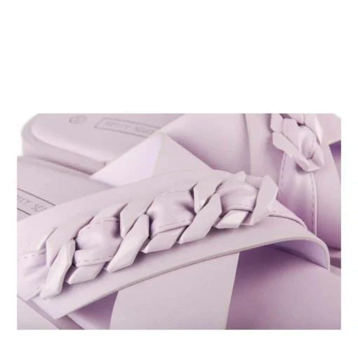 Mules ROSE Femme Motif Chaîne A Enfiler