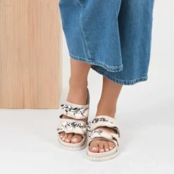 Mules ROSE PALE Femme Motif Chaîne A Enfiler