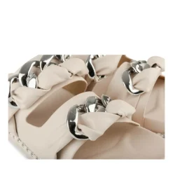 Mules ROSE PALE Femme Motif Chaîne A Enfiler