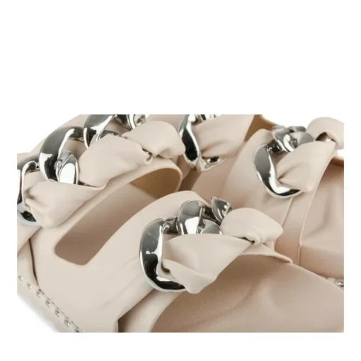 Mules ROSE PALE Femme Motif Chaîne A Enfiler