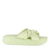 Mules VERT Femme Motif Chaîne A Enfiler