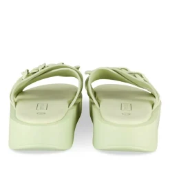 Mules VERT Femme Motif Chaîne A Enfiler