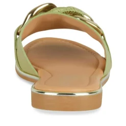 Mules VERT Femme Motif Chaîne A Enfiler