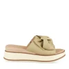 Mules VERT Femme Motif Uni A Enfiler