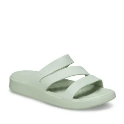Mules VERT Femme Motif Uni A Enfiler