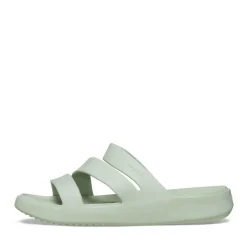 Mules VERT Femme Motif Uni A Enfiler